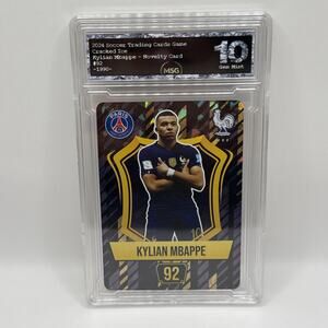 Kylian Mbappe Holo Foil Soccer Card 2024 Graded 10 Paris Saint Germain PSG